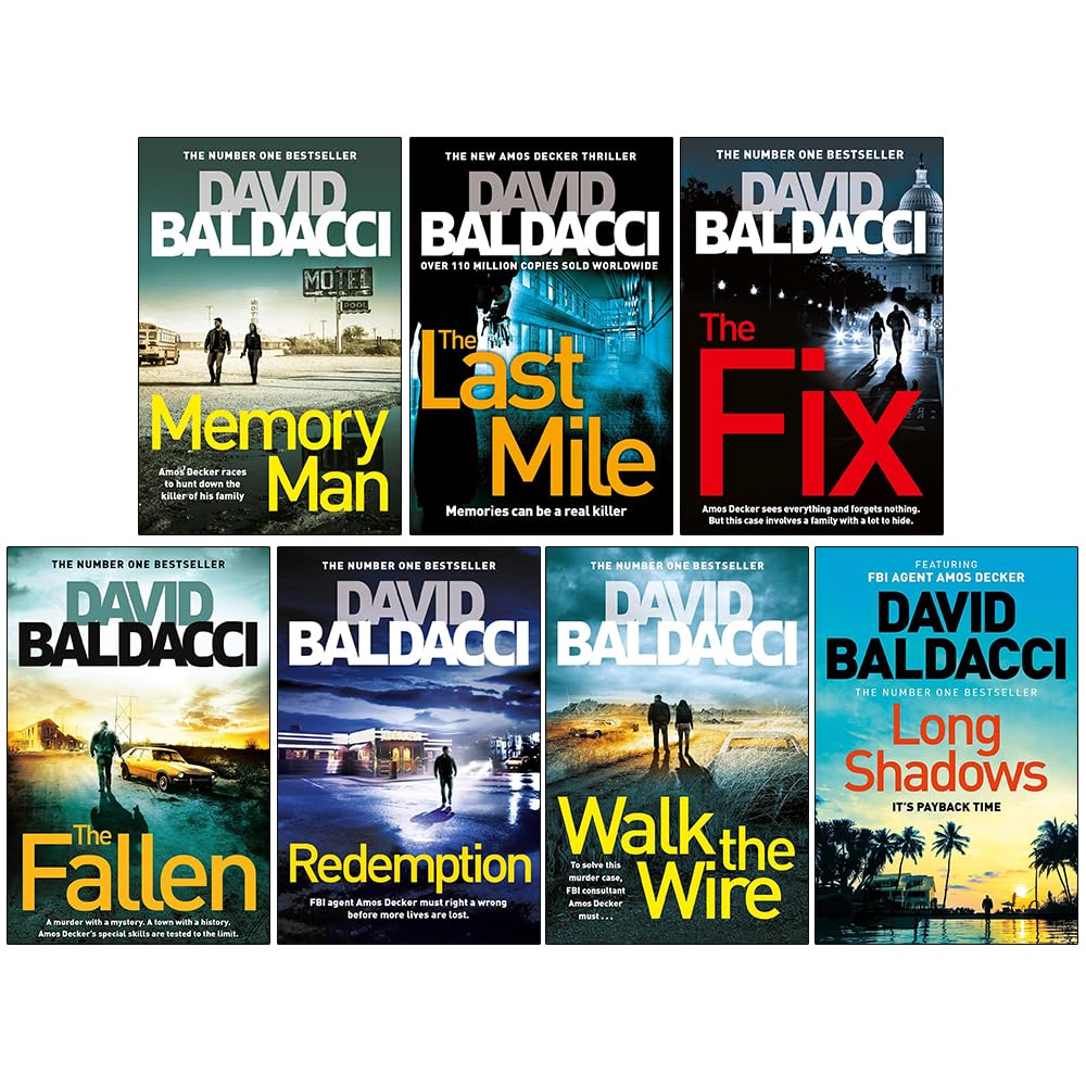 David Baldacci Amos Decker Series 7 Books Collection Set (Memory Man,