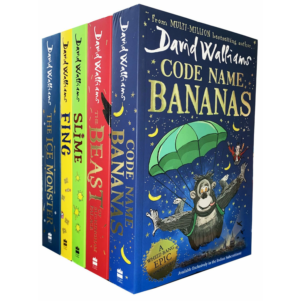 David Walliams Collection 5 Books Set Series 3 (Fing, The Ice Monster,  Slime, Code Name Bananas, The Beast of Buckingham Palace)