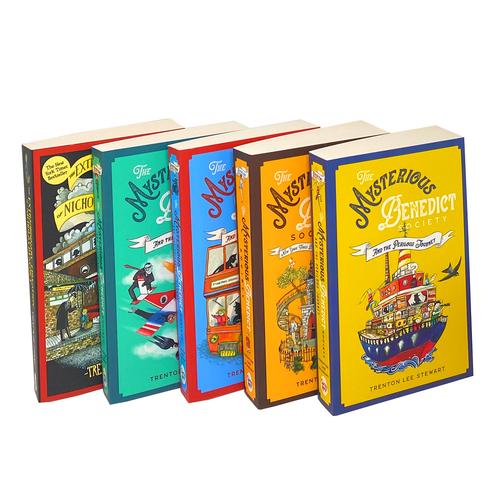 The Mysterious Benedict Society The Complete Series 5 Books Collection Set  by Trenton Lee Stewart