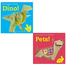 Mari Ono 2 Books Collection Set- Fun Origami for Children Dino, Fun Origami for Children Pets