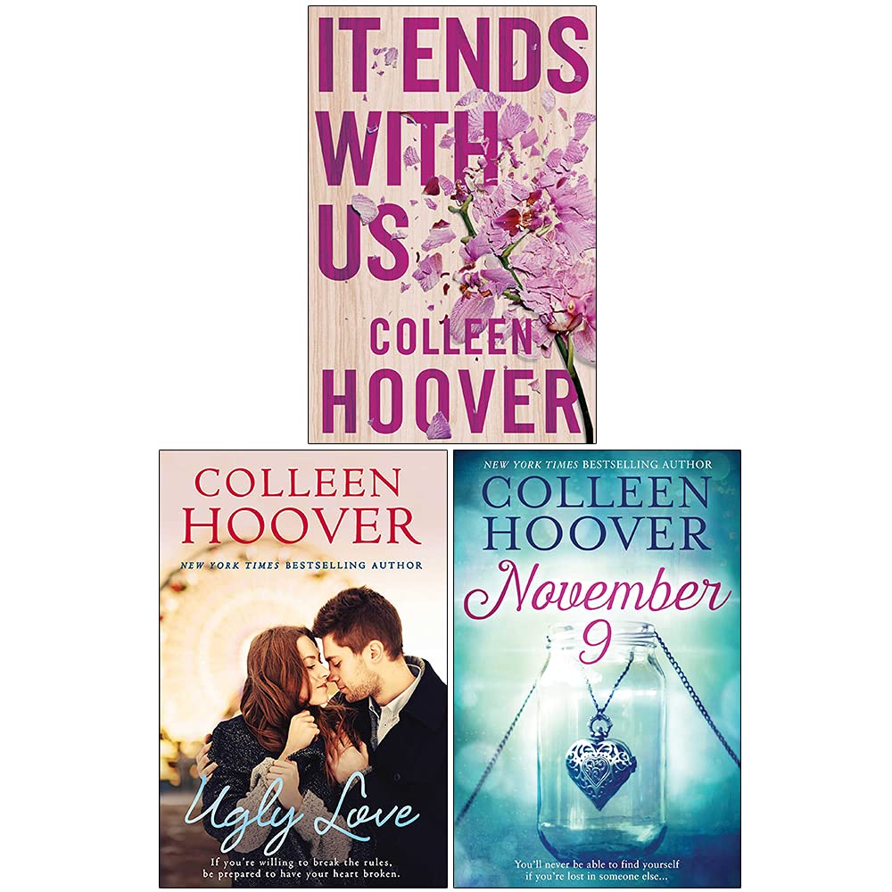 Colleen Hoover Collection 3 Books Set (It Ends With Us, Ugly Love, Nov