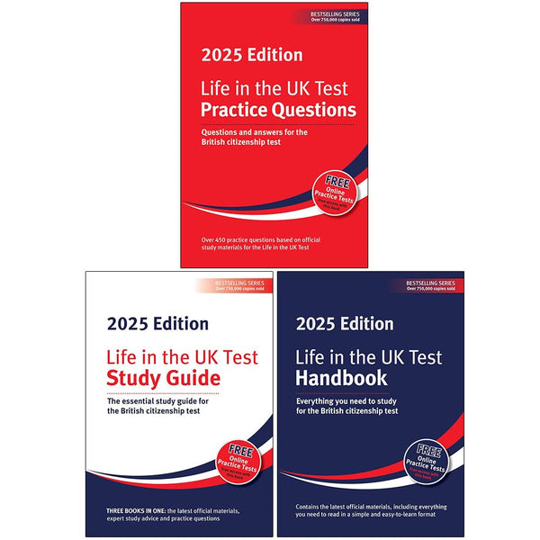 Life in the UK Test 2025 Collection 3 Books Set By Henry Dillon, Alastair Smith (Practice Questions, Study Guide and Handbook)