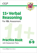 11+ GL Ages 8-9 Practice Book; Assessment Tests 4 Books Set: English, Maths, Verbal and Non-Verbal Reasoning