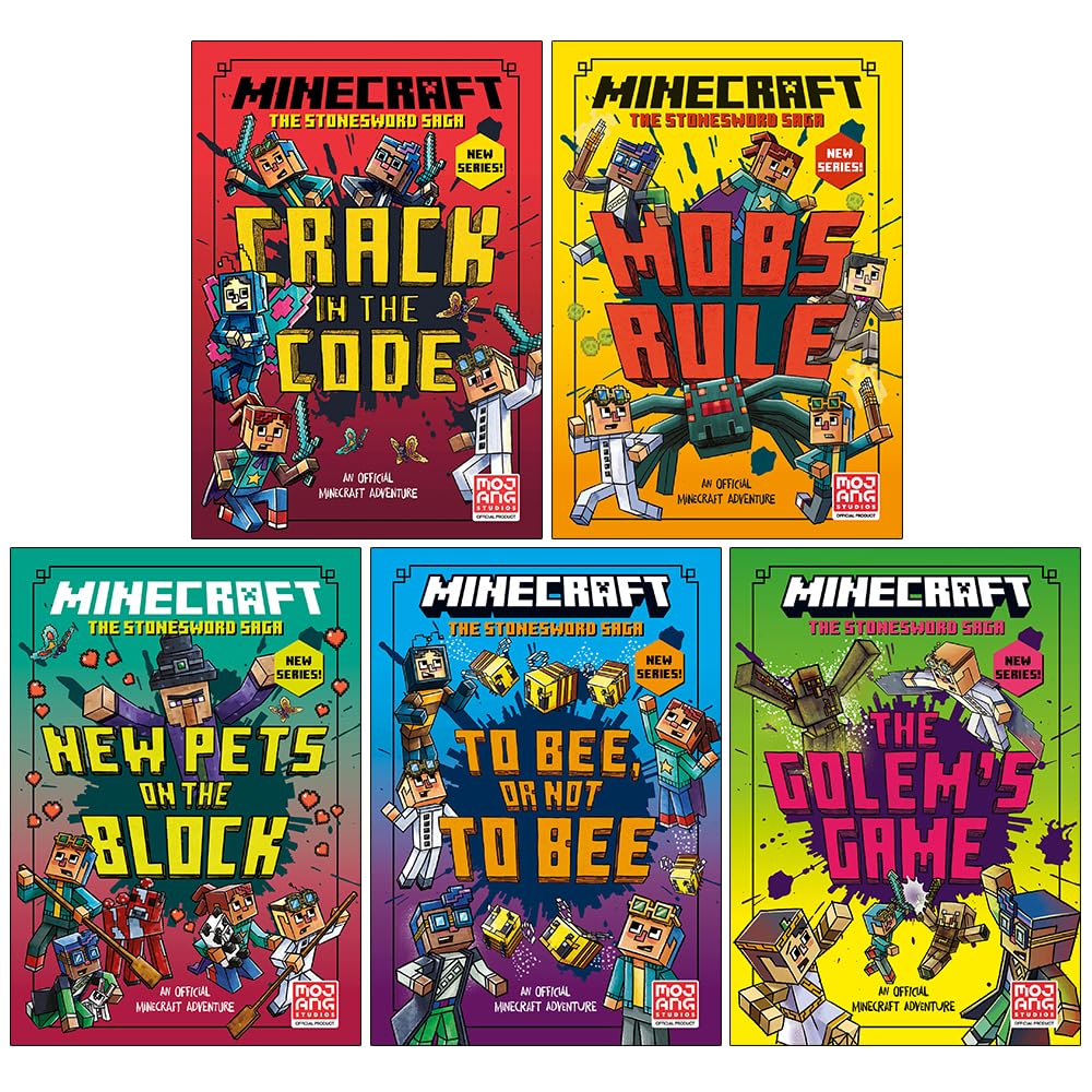 Minecraft Stonesword Saga Series 5 Books Collection Set (Minecraft: Cr