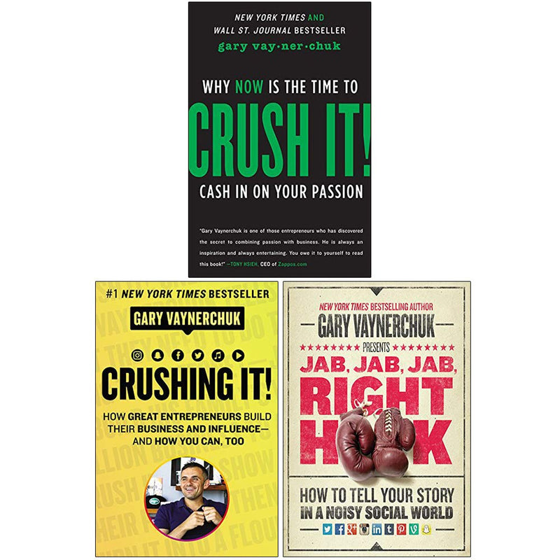 ["bestselling author", "Bestselling Author Book", "bestselling book", "bestselling books", "bestselling single book", "bestselling single books", "business", "Business and Computing", "Business books", "business leadership skills", "business life", "business life books", "Business Management", "business motivation skills", "crush it", "Gary Vaynerchuk", "Gary Vaynerchuk books", "Gary Vaynerchuk crush it", "Gary Vaynerchuk set", "Jab Jab Jab Right Hook", "Twelve and a Half", "Twelve and a Half gary vaynerchuk", "Why now is the time to crush it"]