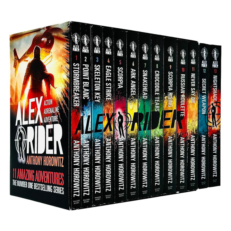 ["9789123975938", "alex rider book series", "alex rider books", "alex rider books set", "alex rider collection", "alex rider series", "Alex Rider Undercover: Four Secret Files", "anthony horowitz", "anthony horowitz alex rider", "anthony horowitz alex rider books", "anthony horowitz books", "Ark Angel", "Childrens Books (7-11)", "cl0-low", "cl0-VIR", "Crocodile Tears", "Eagle Strike", "Never Say Die", "Point Blanc", "rider books", "Russian Roulette", "Scorpia", "Scorpia Rising", "Skeleton Key", "Stormbreaker", "young adults"]