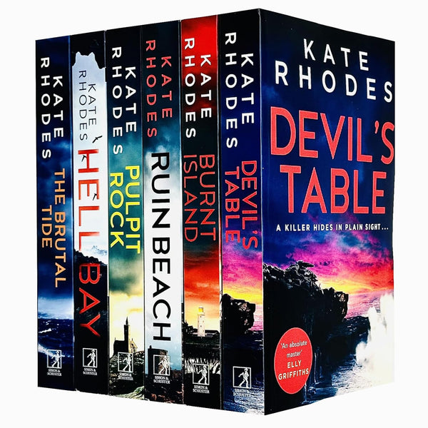 Kate Rhodes Ben Kitto Series Collection 6 Books Set (Devil's Table, Burnt Island, Ruin Beach, Pulpit Rock, Hell Bay & The Brutal Tide)
