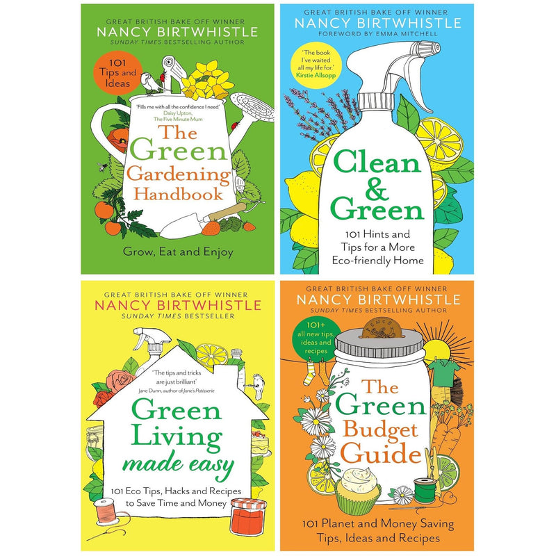 ["9780668990912", "Clean & Green", "Clean & Green : 101 Hints and Tips for a More Eco-Friendly Home", "Container Gardening", "Garden", "garden design", "Garden Design & Planning", "garden design books", "garden planning", "garden planning books", "Gardening", "gardening book", "gardening books", "Gardening guide", "Gardens", "Green Gardening", "green lifestyle", "green living", "Green Living Made Easy", "Green Living Made Easy : 101 Eco Tips", "Hacks and Recipes to Save Time and Money", "Herb Gardening", "Home and Garden", "home garden books", "home gardening books", "house plant gardening", "House Plant Gardening book", "Household hints", "How to Garden", "indoor gardening", "Indoor Gardening book", "Landscape Gardening", "Nancy Birtwhistle", "Nancy Birtwhistle Green Gardening book", "Nancy Birtwhistle Green Gardening books", "Nancy Birtwhistle Green Gardening books set", "organic gardening", "POLLUTION", "Self Help", "self help books", "Self-help & personal development", "The Green Budget Guide", "The Green Gardening Handbook", "threats to the environment"]