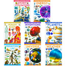 Universal Knowledge Library Science and History 8 Volumes Book Collection Set: (Ancient Civilisations, Inventions, Prehistoric Life, Universe, Energy, Human Body, Planets, Weather)