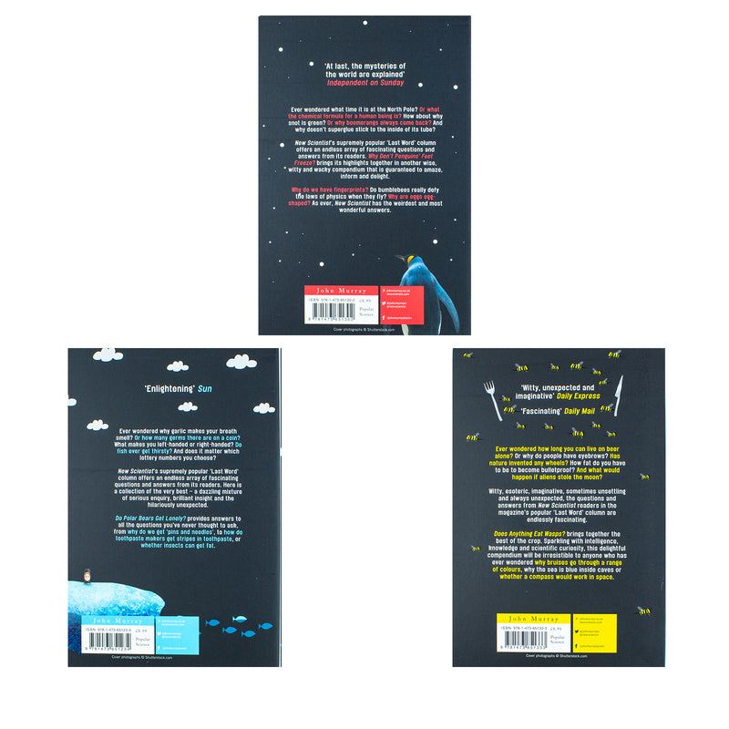 ["9781473687240", "Do Polar Bears get Lonely", "Does anything eat Wasps", "magazine", "magazine book", "new scientist", "new scientist books", "new scientist collection", "new scientist magazine", "new scientist set", "Questions", "questions and answers", "science questions", "the new scientist", "Why don't Penguins' Feet Freeze"]