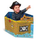 Convertible Pirate Ship – Sit-in Ship & Adventure Story Book & Interactive Play Mat