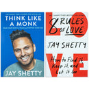 Jay Shetty Collection 2 Books Set (8 Rules of Love [Hardcover], Think Like a Monk [Hardcover])