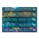 Never After Series Books 1 -5 Collection Set by Emily McIntire (Hooked, Scarred, Wretched, Twisted & Crossed)