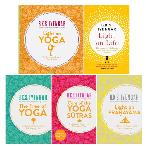 B.K.S. lyengar Collection 5 Books Set (Light on Life, Light on Yoga, Light on Pranayama, Tree of Yoga, Core of the Yoga Sutras)