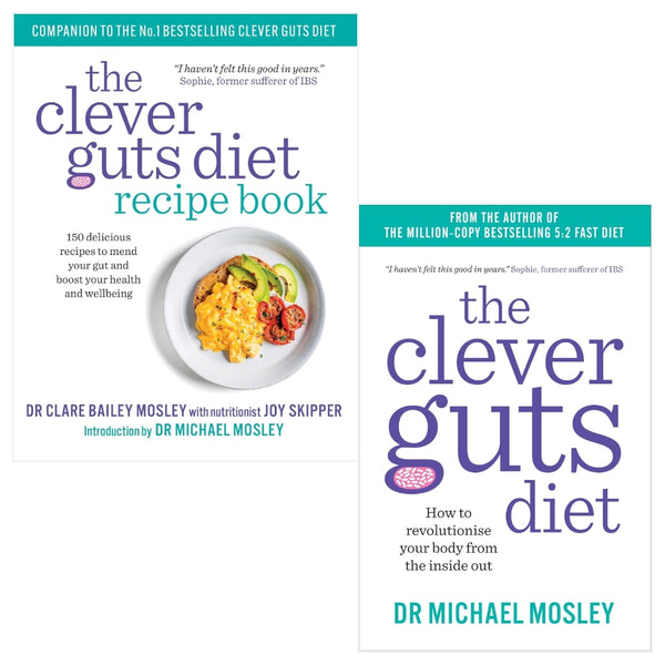 Clever Guts Diet, Clever Guts Diet Recipe Book 2 Books Collection Set by Michael Mosley, Dr Clare Bailey