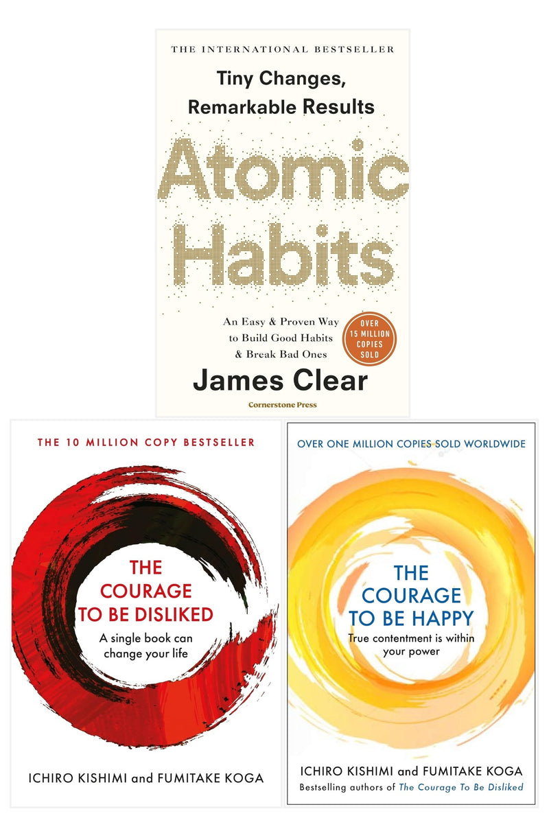 ["Atomic", "Atomic Habits", "atomic habits book", "atomic habits by james clear", "atomic habits james clear", "Bad ones", "bestseller", "bestselling authors", "bestselling books", "bestselling single books", "book the courage to be disliked", "Build good habits", "cardinal rules", "Cognition", "Cognitive Psychology", "courage", "courage of being disliked", "courage to be disliked", "courage to be disliked book", "courage to change", "Courage To series", "Daily habit", "Discovered way", "doubts and the expectations of others", "family groups", "family social groups", "Family Social Groups book", "find lasting happiness", "free", "Fumitake", "fumitake koga", "fumitake koga books", "fumitake koga collection", "Fundamental", "future", "gestalt psychology", "Good Habit", "Habit development", "happiness", "highly accessible", "Ichiro", "ichiro kishimi", "ichiro kishimi books", "ichiro kishimi collection", "ichiro kishimi fumitake koga", "International Bestseller Atomic Habits", "James Clear", "james clear atomic habits", "James Clear Book Collection", "James Clear Book Collection Set", "James Clear Books", "Japanese", "Kishimi", "Koga", "liberating", "Olympic Gold medals", "past experiences", "personal development", "Practical", "profound lessons", "Proven Way", "psychological theory", "Remarkable Result", "Revolutionary system", "self controls", "self help books", "simple steps", "single irreducible", "social groups", "social psychology", "Social Psychology Books", "sociology biographies", "suzuki ichiro", "the courage of being disliked", "the courage to be disliked", "the courage to be happy", "The life-changing", "toshihiko koga"]