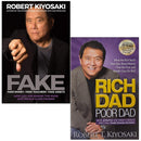 FAKE: Fake Money, Fake Teachers, Fake Assets & Rich Dad Poor Dad By Robert T. Kiyosaki 2 Books Collection Set