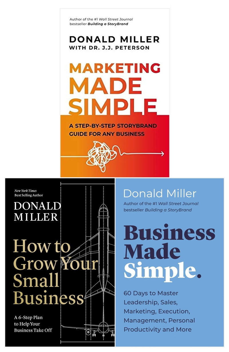 ["9789124228972", "best business books", "business", "Business and Computing", "Business books", "business leadership skills", "business life", "business life books", "Business Made Simple", "Business Management", "business motivation skills", "business strategy", "Donald Miller", "Donald Miller books", "Donald Miller collection", "Donald Miller series", "Donald Miller set", "How to Grow Your Small Business", "Marketing Made Simple", "non fiction", "Non Fiction Book", "non fiction books", "non fiction text"]