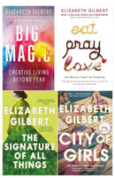 Elizabeth Gilbert 4 Books Collection Set (The Signature of All Things, City of Girls, Eat Pray Love, Big Magic)