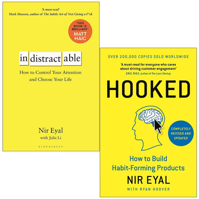 ["9789123934201", "Business & management", "finance and law", "Hooked", "Hooked : How to Build Habit-Forming Products", "Indistractable", "Indistractable : How to Control Your Attention and Choose Your Life", "Management & management techniques", "Management of specific areas", "Market research", "Nir Eyal", "Nir Eyal Book", "Nir Eyal Books", "Nir Eyal books collection", "Nir Eyal collection", "Practical & Motivational Self Help", "Research & development management", "Self Help Stress Management", "Self-help & personal development", "Teen & Young Adult Books"]