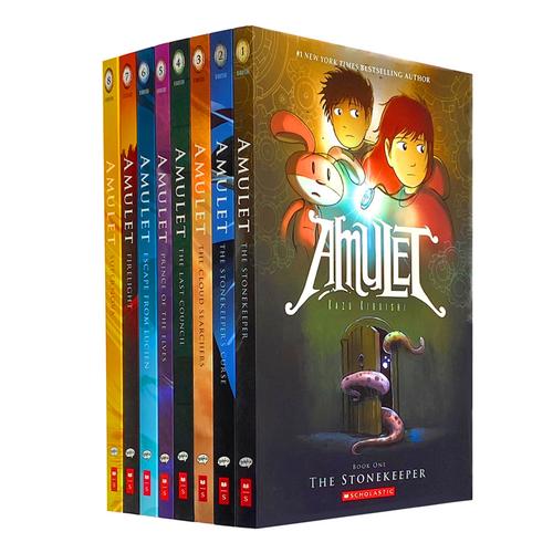 Amulet 8 Books Graphic Novel Set Illustrated by Kazu Kibuishi (Vol 1-8)