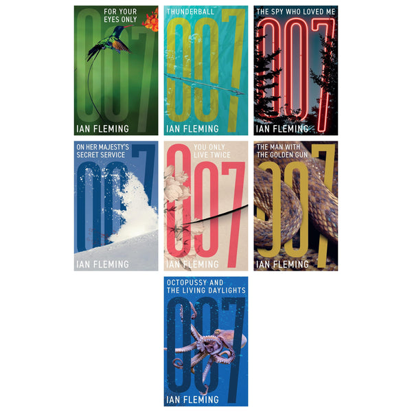 Ian Fleming James Bond Series 2 Collection 7 Books Set (For Your Eyes Only, Thunderball, The Spy Who Loved Me, On Her Majesty's Secret Service, You Only Live Twice, The Man with the Golden Gun, Octopussy and The Living Daylights)