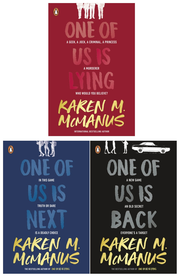 Karen M McManus Collection 3 Books Set (One of Us is Lying, One of Us is Next, One of Us is Back)