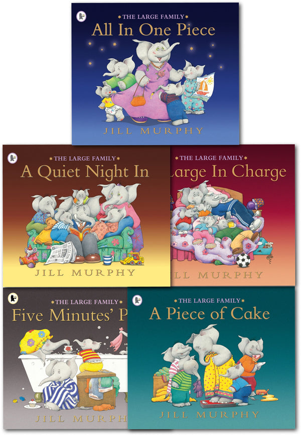 The Large Family Five Minutes Peace 5 Books Box Set by Jill Murphy