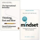 Thinking, Fast and Slow By Daniel Kahneman & Mindset - Updated Edition: Changing The Way You think To Fulfil Your Potential By Dr Carol Dweck 2 Books Collection Set