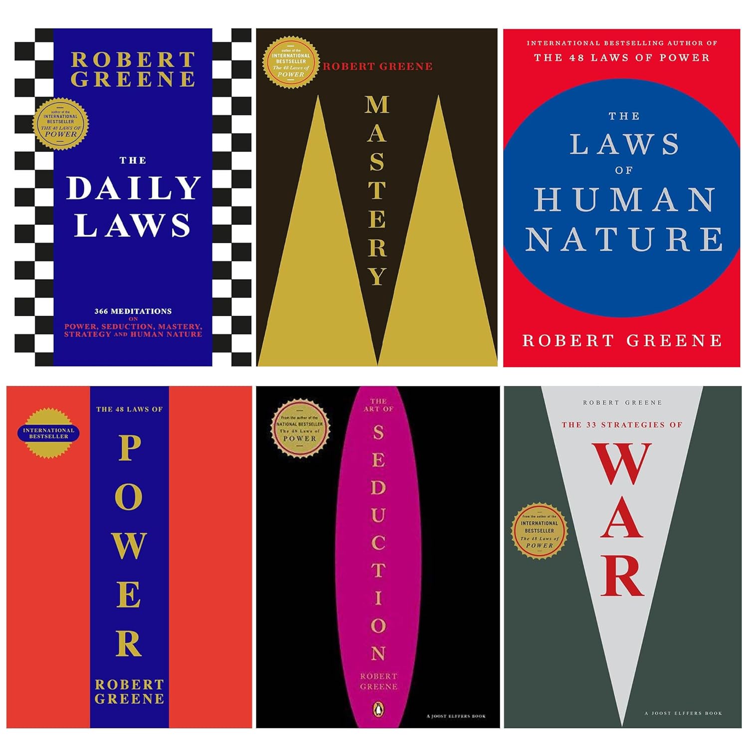 Robert Greene 4 Book Set Concise 48 Laws of Power, Mastery, Art Of  Seduction,WAR