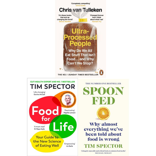 Food for Life, Ultra-Processed People, Spoon-Fed 3 Books Collection Set