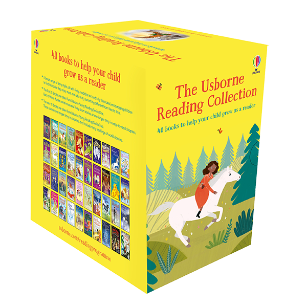 Usborne Young Reading Collection 40 Illustrated Books Box Set Read At Home Age 5+ - New Version