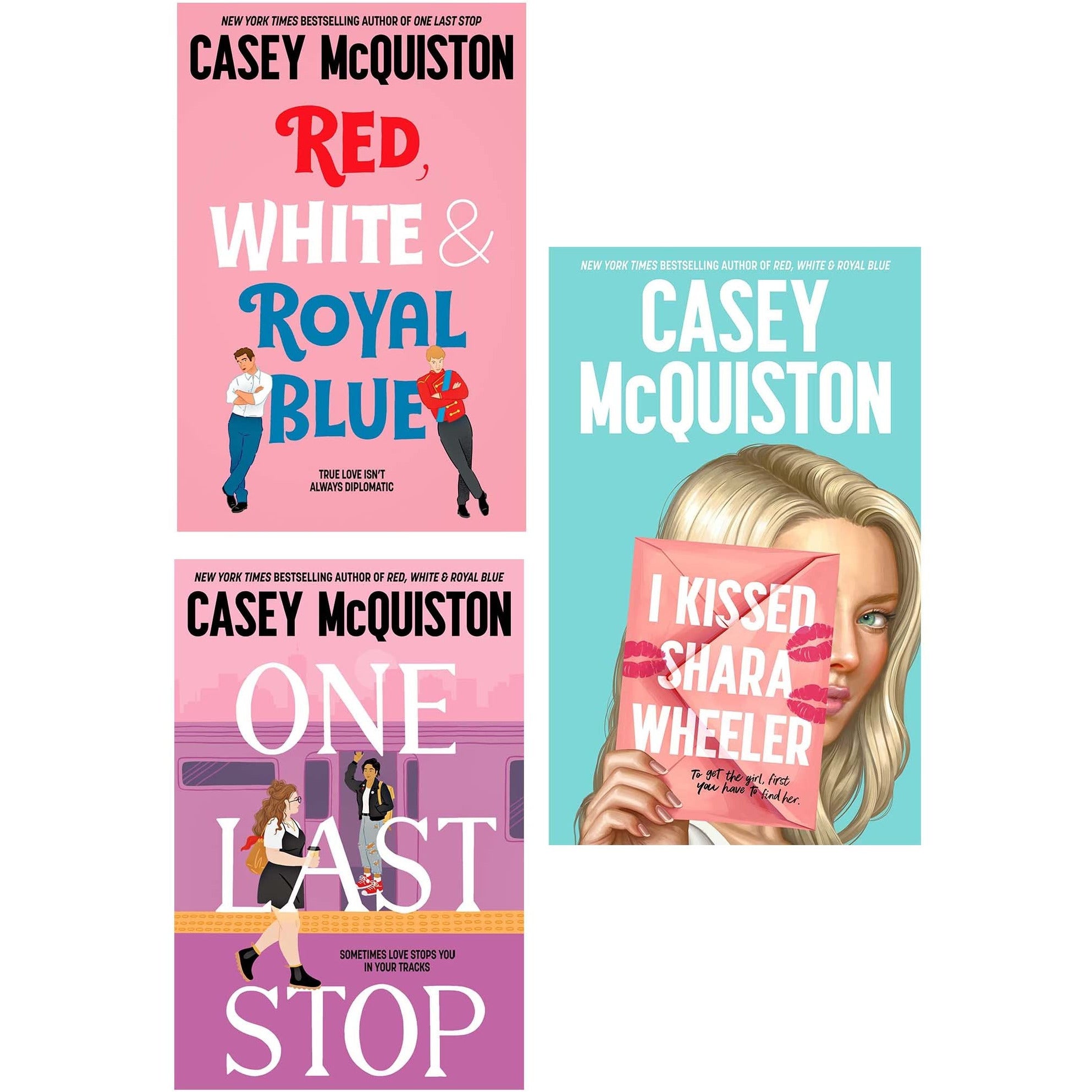 Blue,　[Hardback])　Last　Kissed　White　Casey　Red,　Stop,　Books　(One　Shara　Collection　McQuiston　Royal　I　Set　amp;　Wheeler
