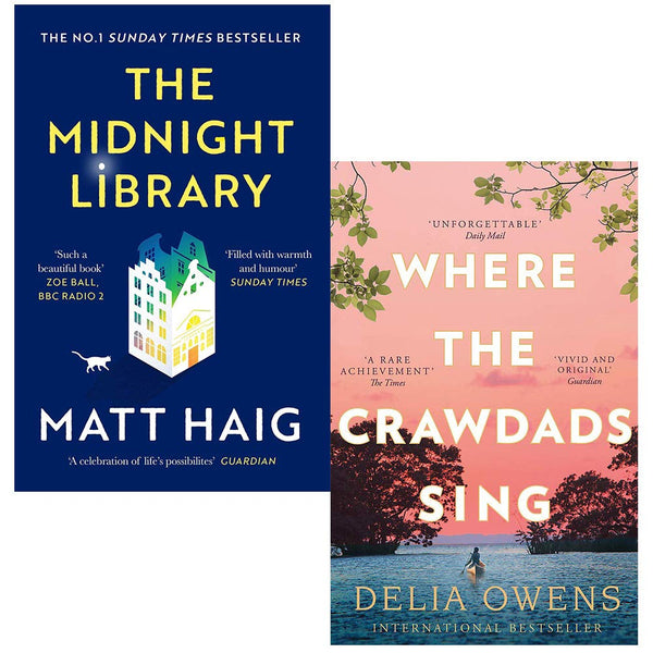 The Midnight Library By Matt Haig & Where the Crawdads Sing By Delia Owens 2 Books Collection Set