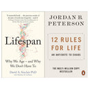 Lifespan Why We Age and Why We Dont Have To By Dr David A. Sinclair & 12 Rules for Life An Antidote to Chaos By Jordan B. Peterson 2 books Collection Set