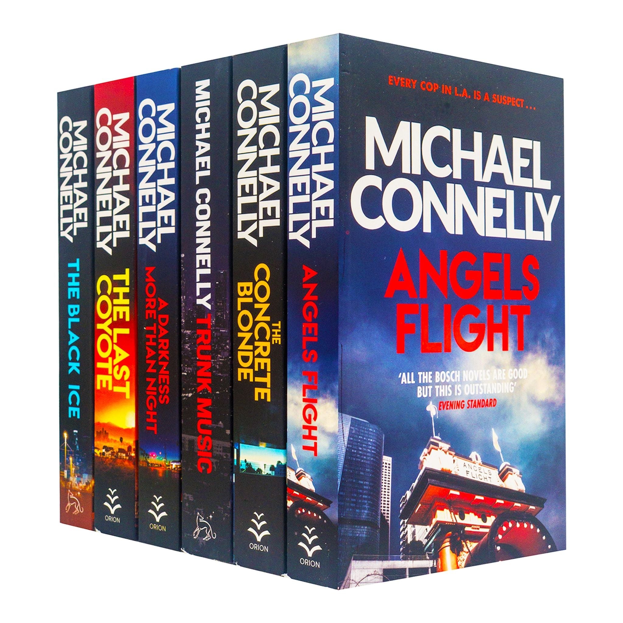 Buy Book Michael Connelly Harry Bosch Series 6 Books Collection Set Angels Flight Concrete Blonde Trunk Music The Last Coyote Black Ice Darkness