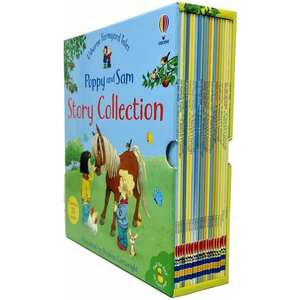 Usborne Farmyard Tales Poppy and Sam Series 20 Books Collection Box Set By  Heather Amery (The Hungry Donkey, Camping Out, Tractor in Trouble & More)