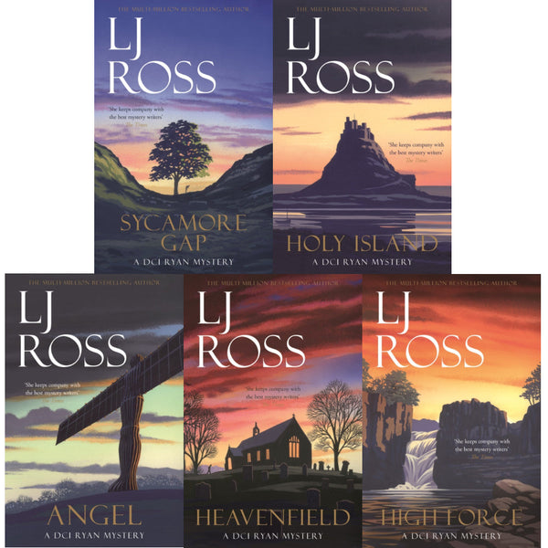 The DCI Ryan Mystery 5 Books Collection Set by LJ Ross - Holy Island, Sycamore Gap, Heavenfield, Angel, High Force (Book 1-5)