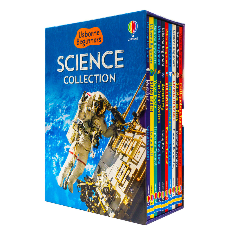 ["9781801314176", "Astronomy", "Beginner's Science Collection", "Beginners Series", "Childrens Educational", "cl0-PTR", "Earthquakes and Tsunamis", "junior books", "Living in Space", "Planet Earth", "Storms and Hurricanes", "Sun Moon and Stars", "The Solar System", "Usborne", "Usborne Beginner's", "Usborne Beginners Science Collection", "Usborne Beginners series", "usborne science box set", "Volcanoes", "Your Body"]